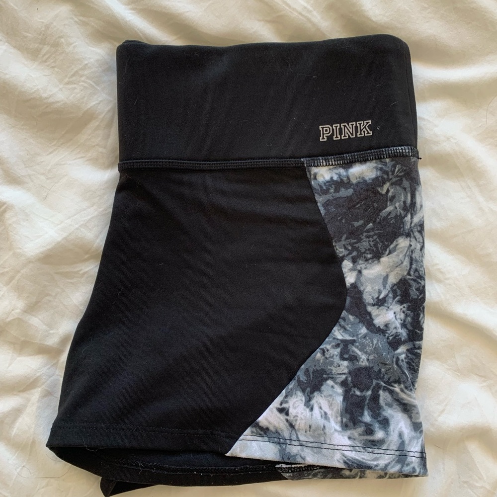 PINK Black Spandex Athletic Shorts size S